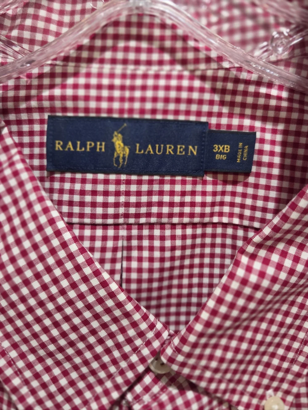 Polo by Ralph Lauren Red Gingham Button-Down Shirt Suze 3XB